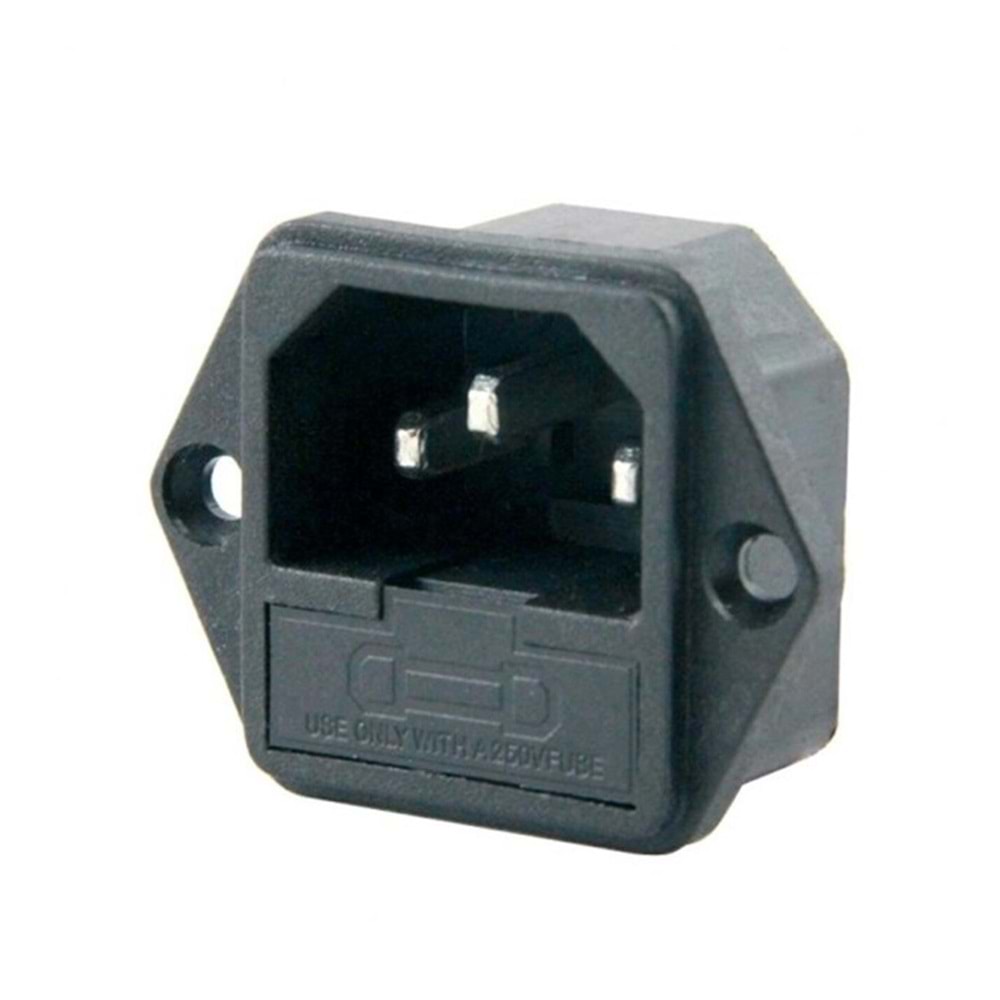 IC-213 C7 Şase Erkek Power Soket Fuseli Kulaklı (AC04)