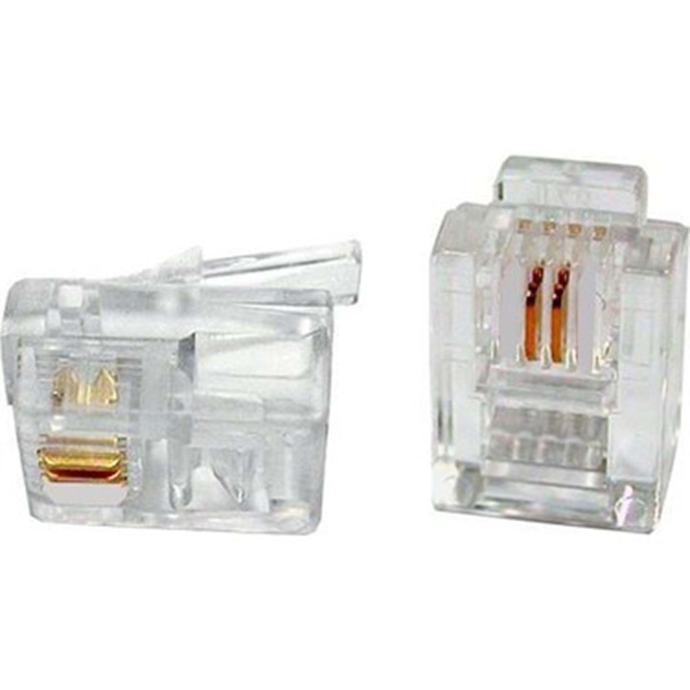 H-608B 6P2C RJ11 Plug - 100 Adet