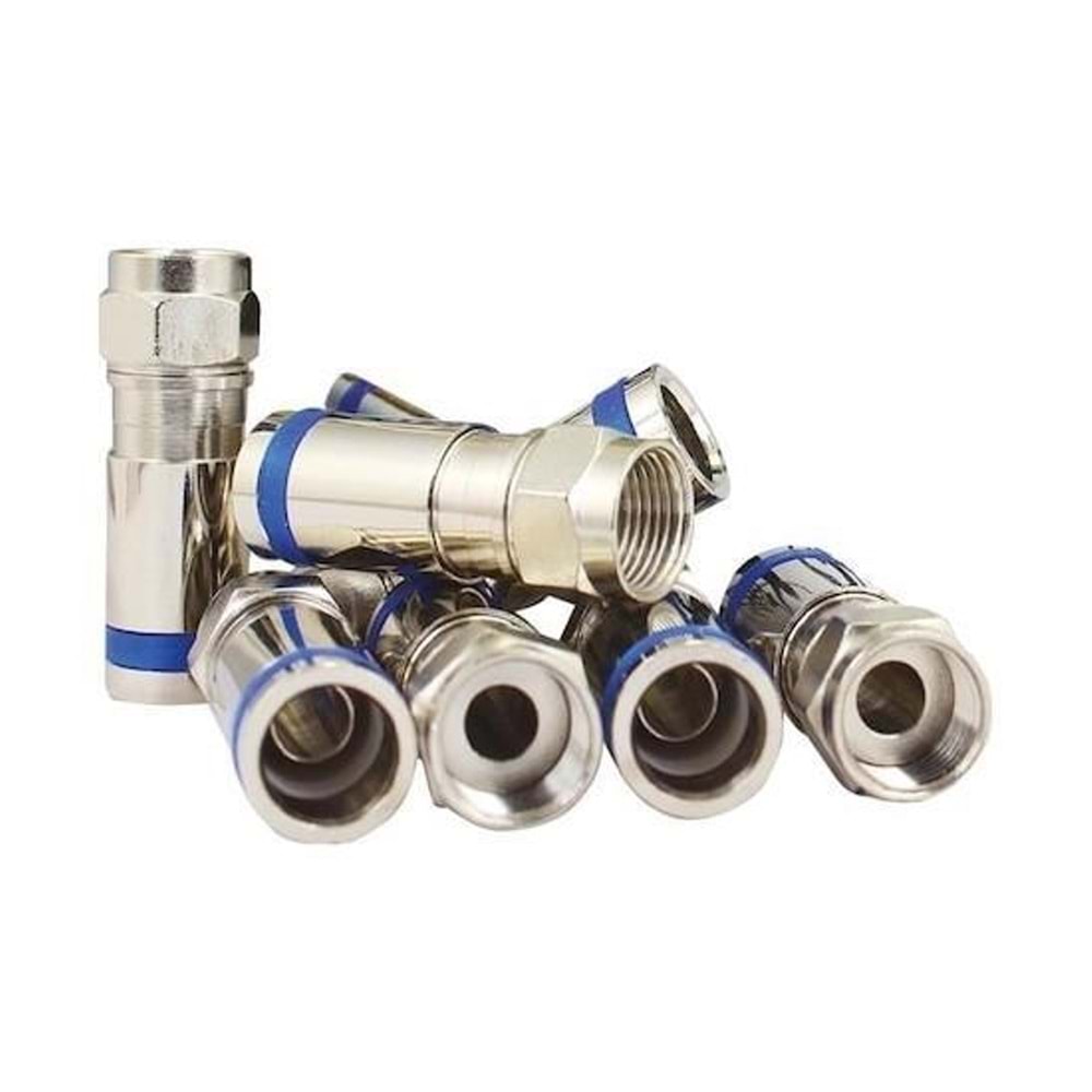 UJ2055 RG6 F Konnektör - Sıkmalı