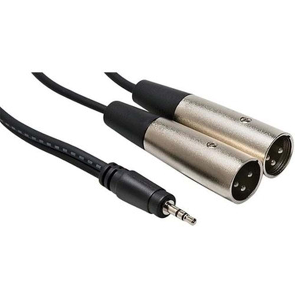 TKS1103 2x XLR ERKEK - 2x 3,5mm STEREO ERKEK KABLO 3 METRE