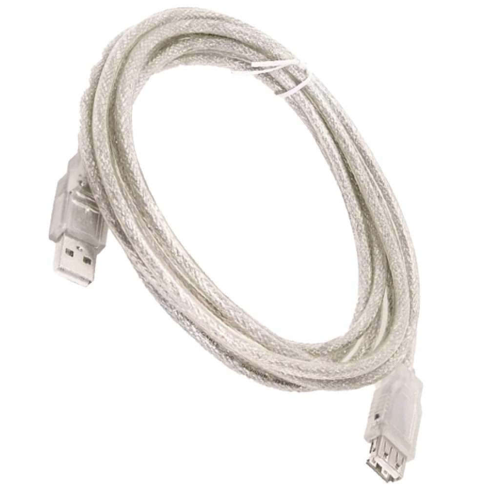 8608 50 Cm Şeffaf USB Uzatma Kablo