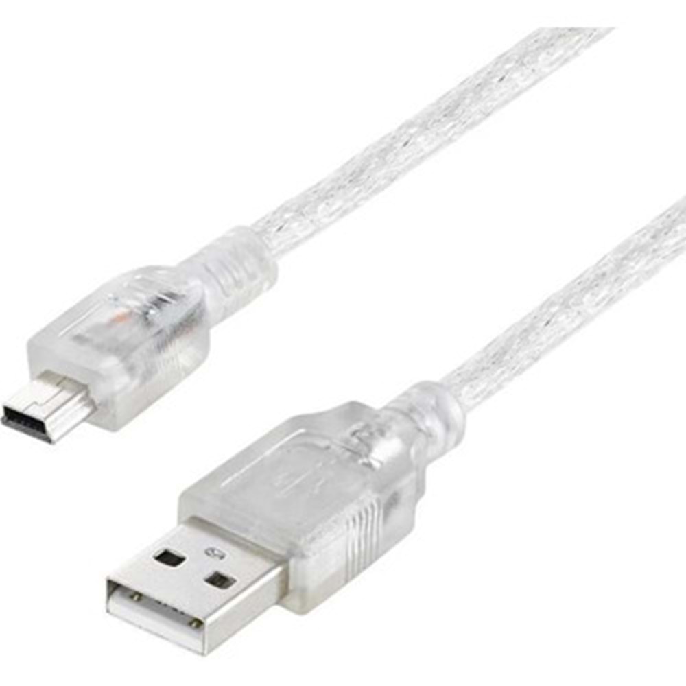 Usb Erkek-Dişi 5 Metre Şeffaf Uzatma Kablosu