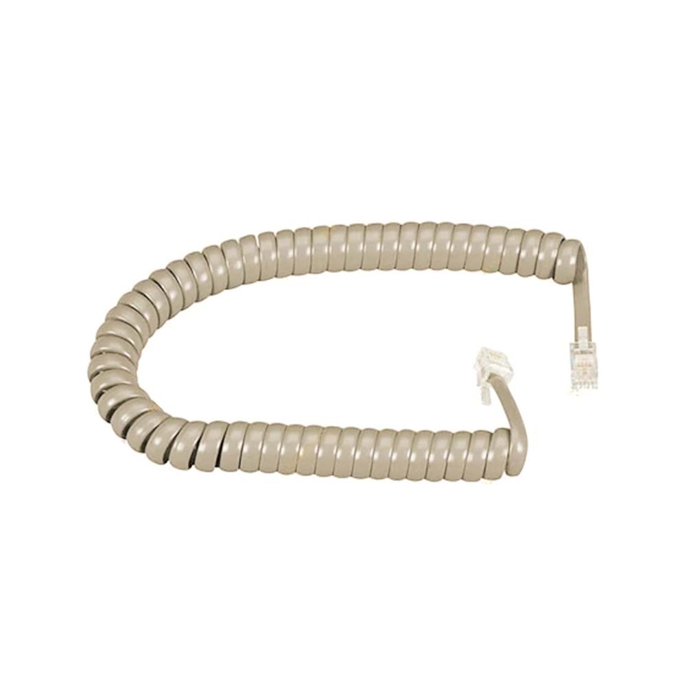 4P4C Krem Spiral Telefon Kablosu