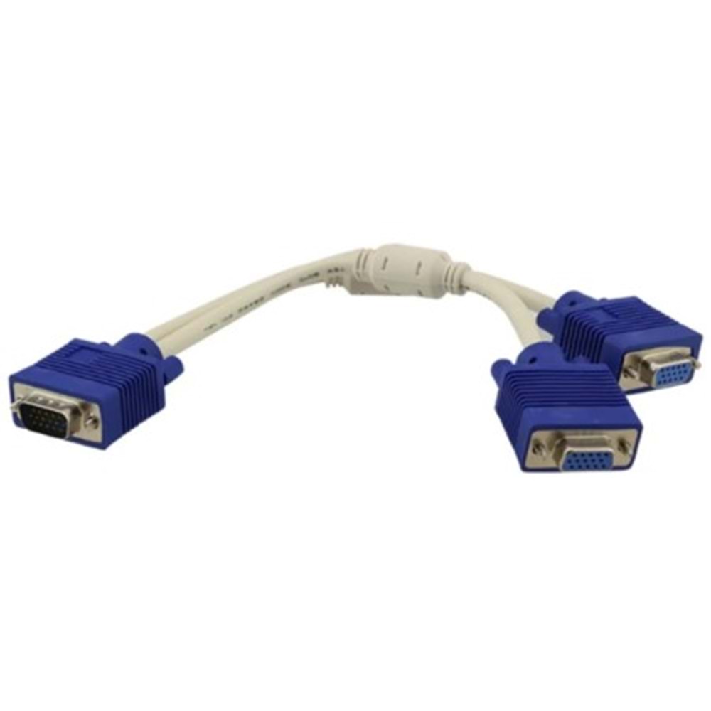 FKF401 15 Pin Erkek - 2x15 Pin Dişi VGA Y Kablo