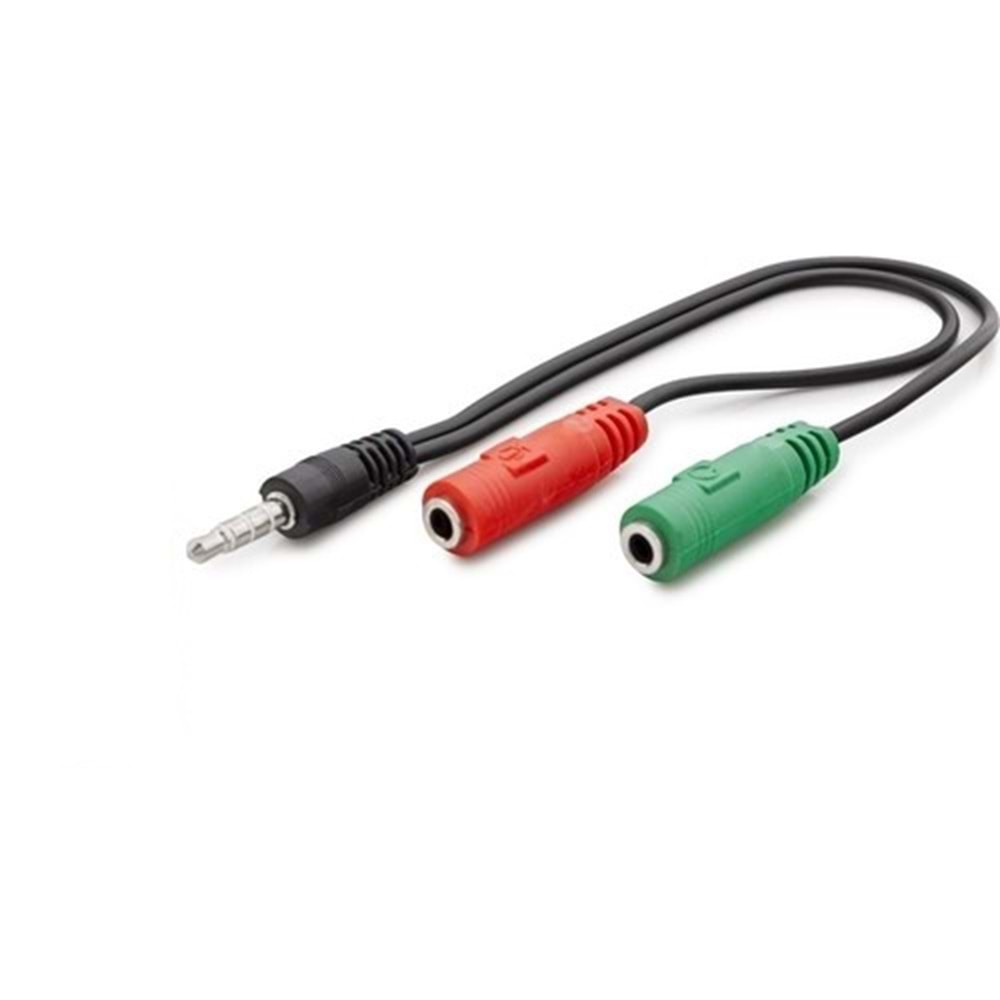 HDX1005 Mikrofon Kulaklık 22cm AUX Kablo 2*Dişi-Erkek Dönüştürücü