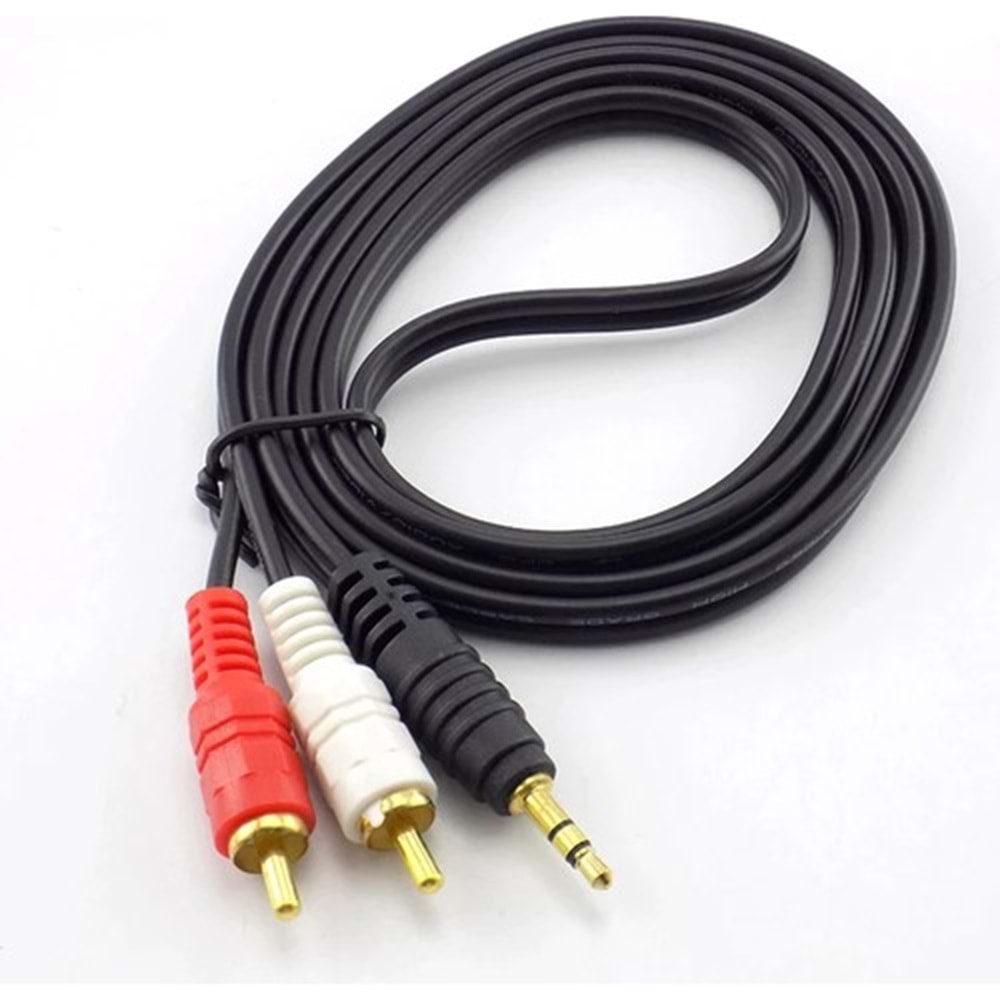 PM-9486 2*RCA-3.5mm Stereo Erkek 1.5mt Kablo