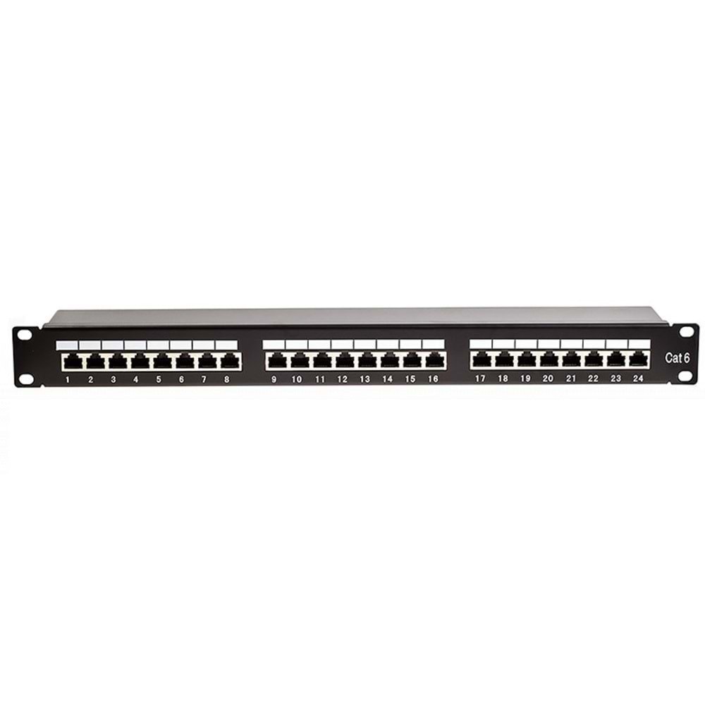 PP-UC6-2524 1U 24 Port Dolu CAT6 Patch Panel