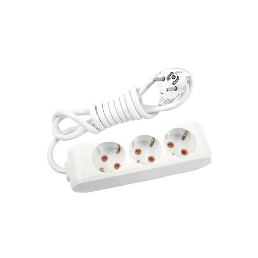 Multi-Let Topraklı 3'lü Grup Priz 5mt