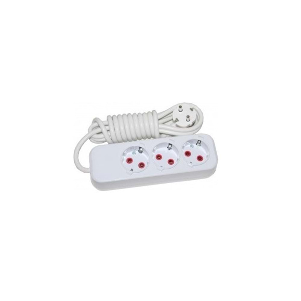 Multi-Let Topraklı 3'lü Grup Priz 2mt