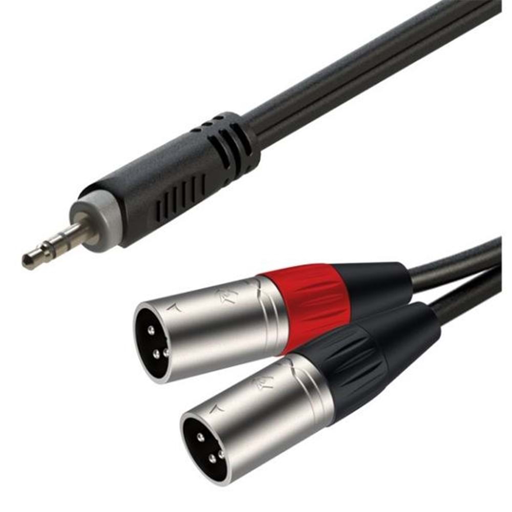 RX-K13603 3.5mm Stereo - 2*XLR Erkek 3 mt