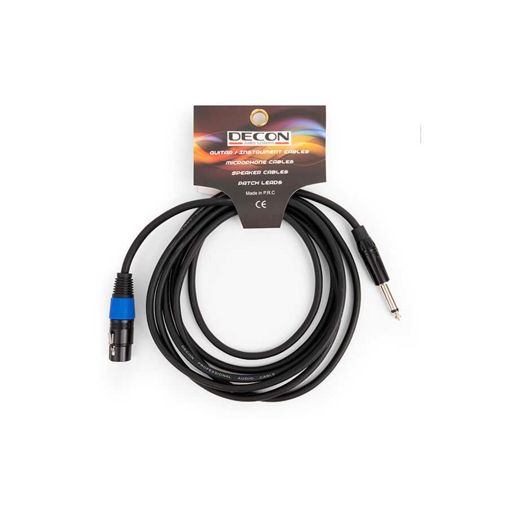 DC-230L10 6.3mm Mono Erkek-XLR Dişi Ses Kablosu 10mt