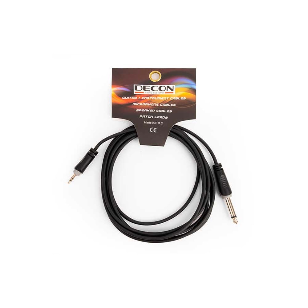 DC-180L5 3.5mm Stereo-6.3mm Mono Ses Kablosu 5mt