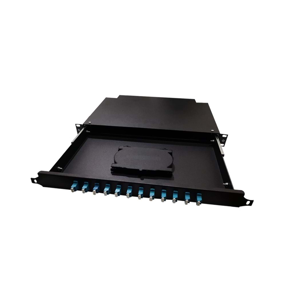 Patch Panel 19 inc Rack Tipi 1 U Metal Kasa 12 Port Çıkış SC/FC