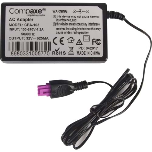 CPA-101 12 VOLT 250 MA /32 VOLT 1 AMPER 3 PİNLİ ADAPTOR