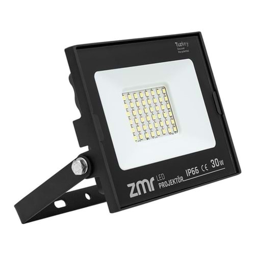 ZMR-301/S65 30W SİYAH KASA SLİM LED PROJEKTÖR IP66 BEYZ 6500K
