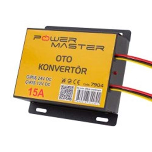 PM-7904 24V DC / 12V DC 15A Oto Konvertör Voltaj Düşürücü