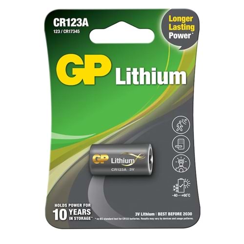 MT-P123 CR123A 3V Lityum Pil 2'li