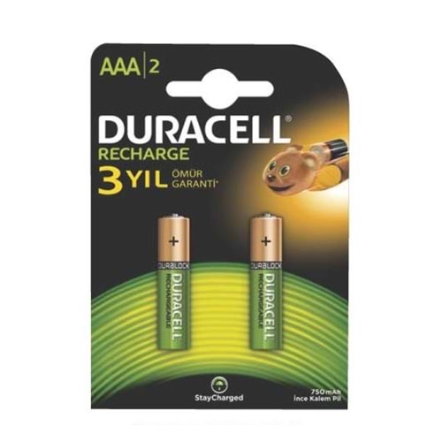 MT0750 1.2V 750mA 2'li Şarjlı AAA İnce Pil