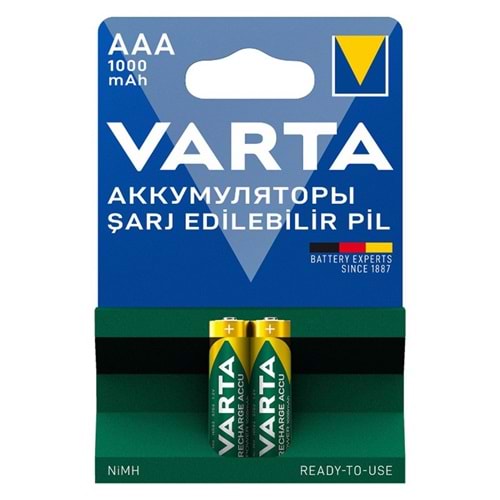 7980 5703 1.2V 1000mAh Şarjlı AAA Kalem Pil (2'li Paket)
