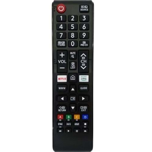 SAM-204 Samsung Tüm Modellerine Uyumlu Kısa Smart Hub Tuş Lcd Led Tv Kumandası