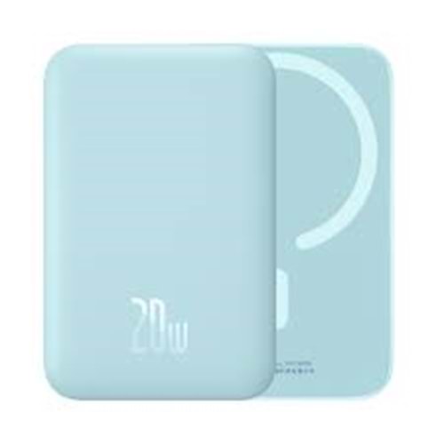 Magsafe Mini Wireless 6.000 mAh 20W Taşınabilir Şarj Cihazı Mavi