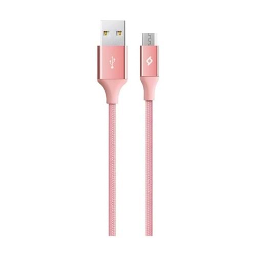 Micro-USB Şarj-Data Kablosu - Pembe