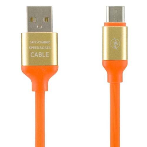 Micro-USB Şarj-Data Kablosu - Turuncu