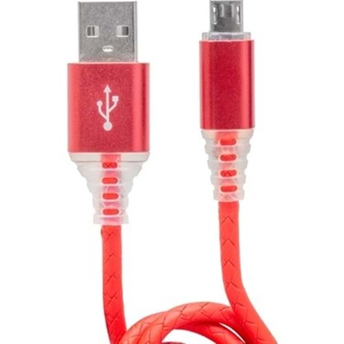 Micro-USB Şarj-Data Kablosu - Kırmızı