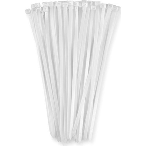 3.6*200mm Plastik Cırt Kelepçe 100'lü Beyaz