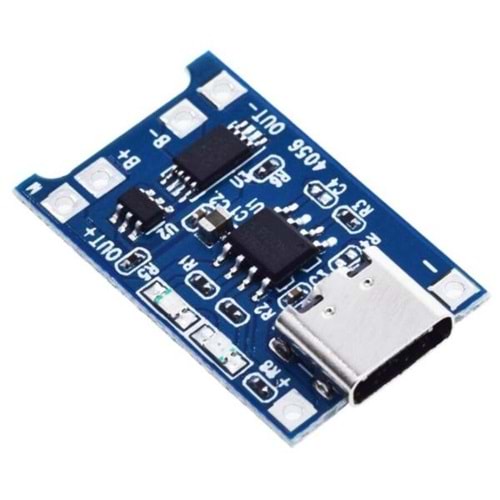 RC-10051 TP4056 Korumalı Type-C USB Girişli Şarj Modülü