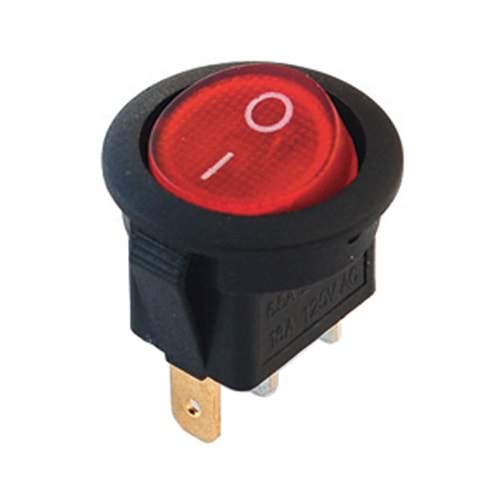 IC-131 Yuvarlak Işıklı Anahtar On/Off 3P