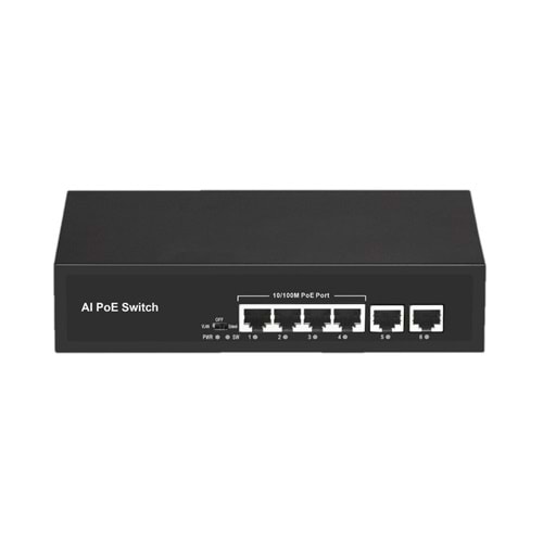 ODS-4P2U 4 Port 10/100MB 2 Uplink10/100MB Poe Switch 60W