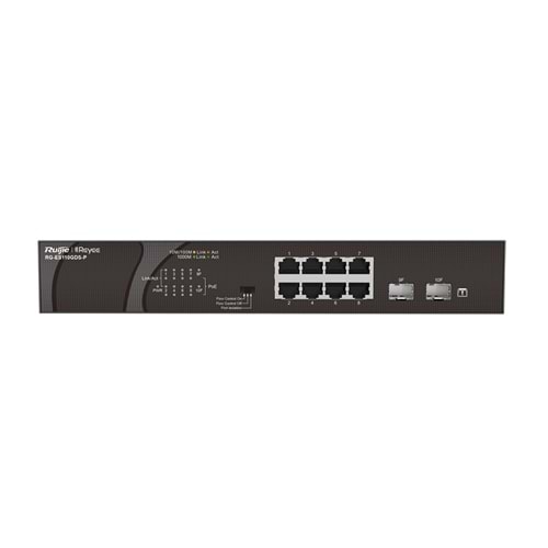 RG-ES110GDS-P 8 x 10/100/1000 Base-T PoE/PoE+ 2xSFP Switch