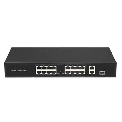 ODS-16P2U1S-200 19 Port PoE Switch ,16*10/100M POE, 2 Uplink Gigabit Ethernet + 1 Uplink Gigabit SFP