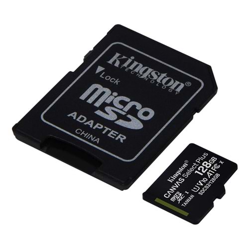 128 GB KINGSTON CANVAS SELECT PLUS MICRO SD CARD CL10 SDCS2/128GB