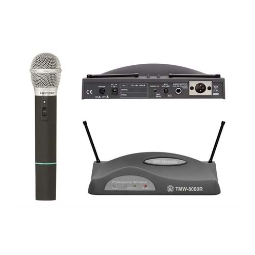 TMW-8000M TOPP PRO UHF TEKLİ EL TELSIZ MIKROFON