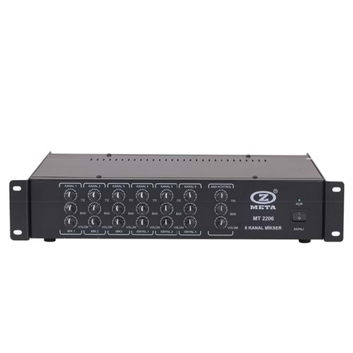 MT 2206 6 Kanal Preamplifikatör&Mixer Ünitesi