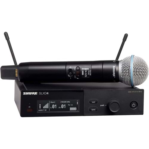 Shure QLXD24/SM58 Single Handheld Microphone Wireless