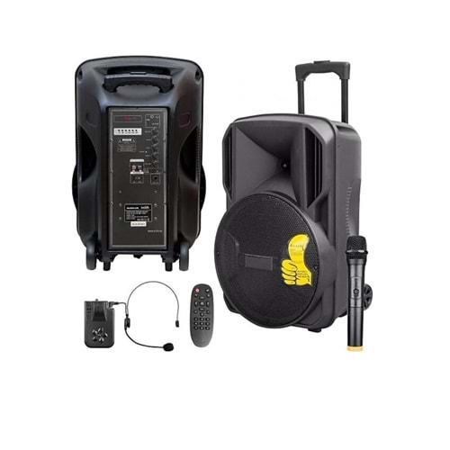 SP-1230 125Watt 1 EL -1 Yaka Telsiz Mic. Taşınabilir Hoparlör