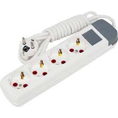 AU43 Dörtlü Topraklı Priz 3 Metre