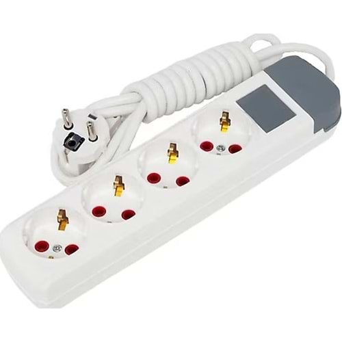 AU45 Dörtlü Topraklı Priz 5 Metre