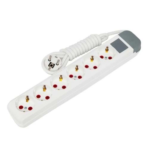 AU63 Altılı Topraklı Priz 3 Metre