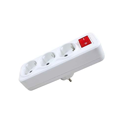 11138 3'lü Anahtarlı Golyat Priz