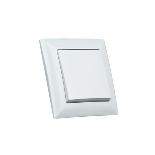 Sıva Altı Tekli Anahtar Priz Beyaz
