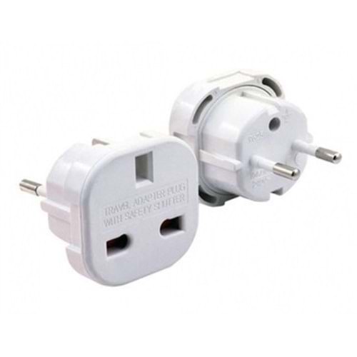 PM-69 İngiliz Fiş Adaptör Beyaz