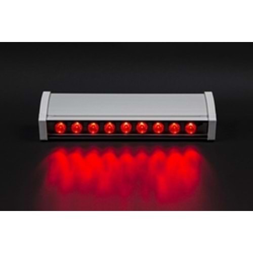 AMT-LWW-9W LED WALL WASHER 9W KIRMIZI