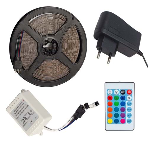 PM-9384 Dış Mekan Animasyonlu+Adaptör Rgb Şerit Led 5 Mt.