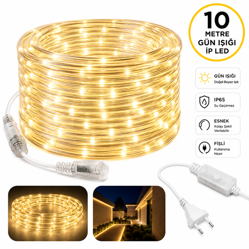 10 Metre Günışığı İp Led