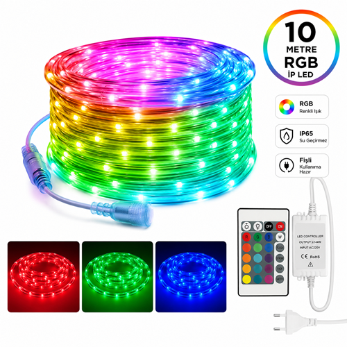 10 Metre RGB İp Led