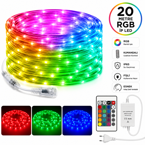 20 Metre RGB İp Led
